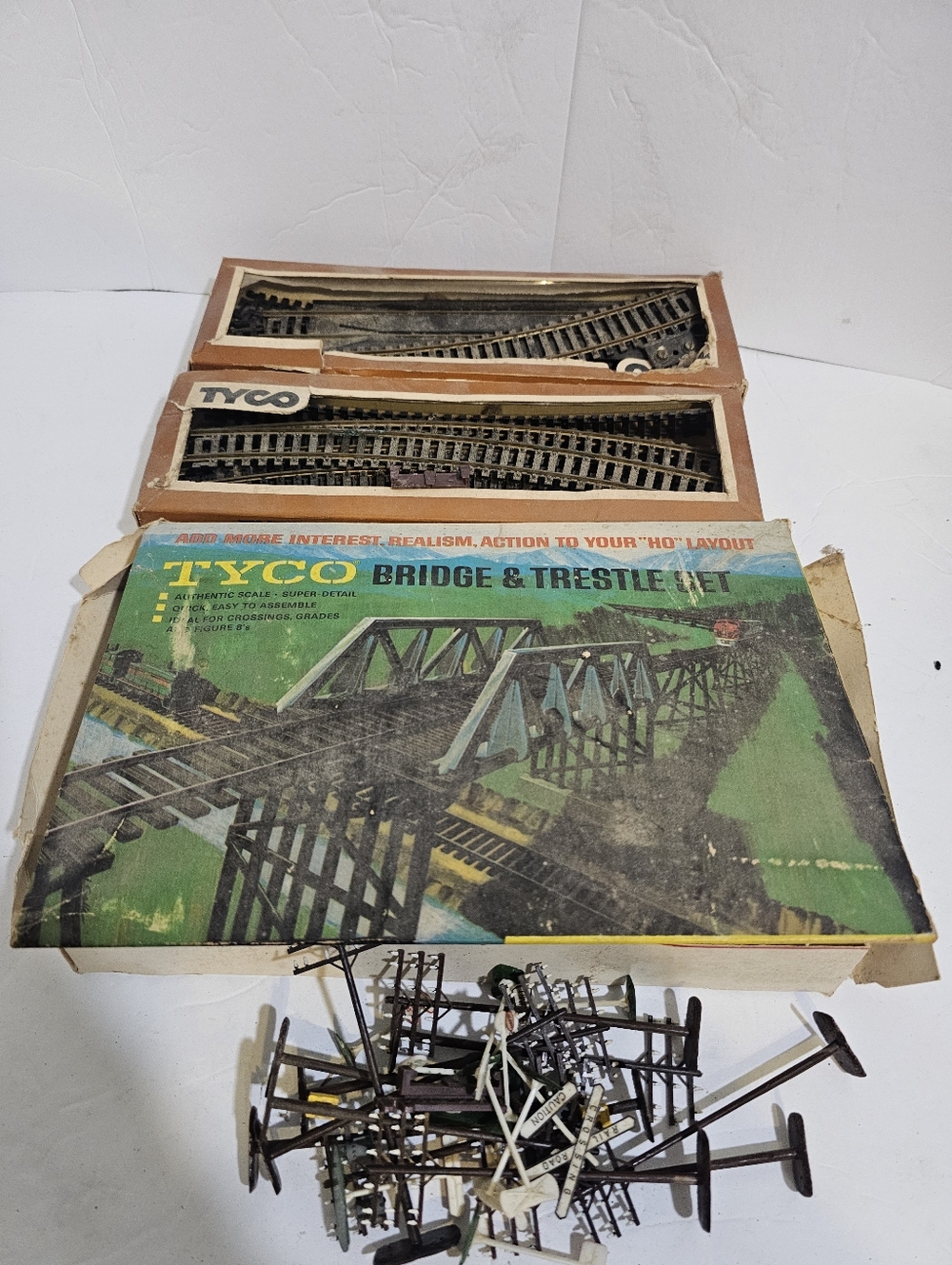 Vintage Tyco Train Track Pieces Parts And Accessories